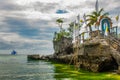 Willys Rock, situated on the famous White Beach, Boracay Island, Philippines Royalty Free Stock Photo