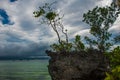 Willys Rock, situated on the famous White Beach, Boracay Island, Philippines Royalty Free Stock Photo