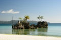 Willys rock. White Beach Boracay Island. Malay. Aklan. Western Visayas. Philippines Royalty Free Stock Photo