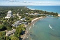 Wilmette Shoreline and Baha`i Royalty Free Stock Photo