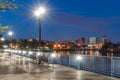 Wilmington Delaware Riverfront at Night Royalty Free Stock Photo