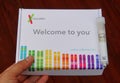 Wilmington, Delaware, U.S.A - March 10, 2019 - Saliva collection kits by 23andMe for ancestry testing and family tree discovery