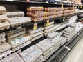 Wilmington, Delaware, U.S - May 30, 2023 - Selections of different size eggs on the shelves