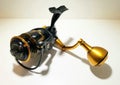 Penn Slammer III 5500 fishing reel on a white isolated background