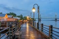 Wilmington, North Carolina, USA at the Riverwalk Royalty Free Stock Photo