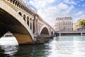 Wilson bridge over the Rhone river Royalty Free Stock Photo