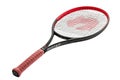 Wilson tennis racket with red grip isolated on white background Royalty Free Stock Photo