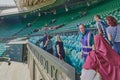 Wimbledon tennis stadium. Tennis center court with empty seats in London, England