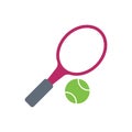 Wimbledon     vector color line flat icon Royalty Free Stock Photo