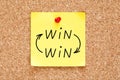Win-Win Arrows Concept On Sticky Note Royalty Free Stock Photo