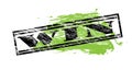 Win black and green stamp on white background Royalty Free Stock Photo