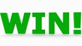 Win concept in green color Royalty Free Stock Photo