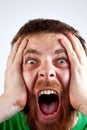 Win concept - scream of happy amazed man Royalty Free Stock Photo