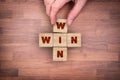 Win-win cooperative strategy concept Royalty Free Stock Photo