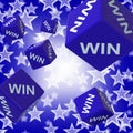 Win Dice Background Showing Championship Royalty Free Stock Photo