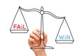 Win Fail Scale Concept Royalty Free Stock Photo