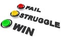 Win fail or struggle Royalty Free Stock Photo
