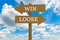 Win or loose signpost.