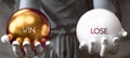 Win or Lose - decide between two options Royalty Free Stock Photo
