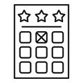 Win lotto ticket icon outline vector. Lottery prize