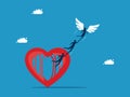 Win the mind of freedom. Escape from the heart cage. business concept Royalty Free Stock Photo