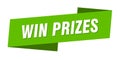 win prizes banner template. win prizes ribbon label.