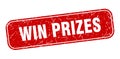 win prizes stamp. win prizes square grungy isolated sign. Royalty Free Stock Photo