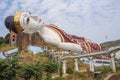 Win Sein Taw Ya, the largest Reclining Buddha image in the world, in Kyauktalon Taung, near Mawlamyine, Myanmar Royalty Free Stock Photo