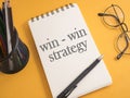 Win-Win Strategy Words Concept Royalty Free Stock Photo