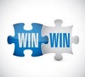 Win win puzzle illustration design Royalty Free Stock Photo