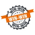 Win win stamp Royalty Free Stock Photo