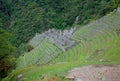 The Winay Wayna ruins on the Inca Trail Royalty Free Stock Photo