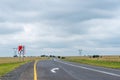 End of dual carriageway road sign on road N5 Royalty Free Stock Photo