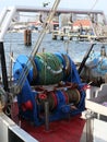 A winch for hauling in the trawl net on a fishing cutter