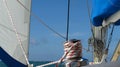 winch, sail and blue sky