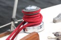 Winch of a sailboat