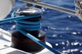 Winch on a sailboat