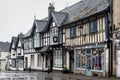 Medieval half timbered buildings in the main street of the ancient Anglo Saxon town of Winchcombe, Cotswolds, Gloucestershire Royalty Free Stock Photo