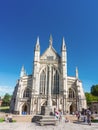 Winchester Cathedral,on a hot weekday summer`s afternoon