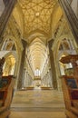 Winchester Cathedral vaulting and ceiling. long view. Majestic architecture