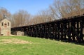 Winchester and Potomac Railroad Trestle in Harpers Ferry Royalty Free Stock Photo