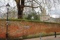 WINCHESTER, UK - FEBRUARY 5, 2017: View of Winchester College from College Street Royalty Free Stock Photo