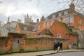WINCHESTER, UK - FEBRUARY 5, 2017: View of Winchester College from College Street Royalty Free Stock Photo