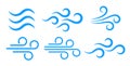 Wind blow icons, breeze design elements