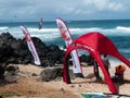 Wind blowing hard at Hookipa beach Maui