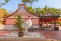 wind chicken statue in front of General Li Guang-qian Temple