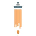 Wind chime icon cartoon vector. Music home wave