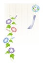 A wind chime with morning glory