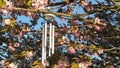 Wind chime on the sakura branch. 4K