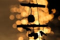 A wind chime with shells by the sea Royalty Free Stock Photo